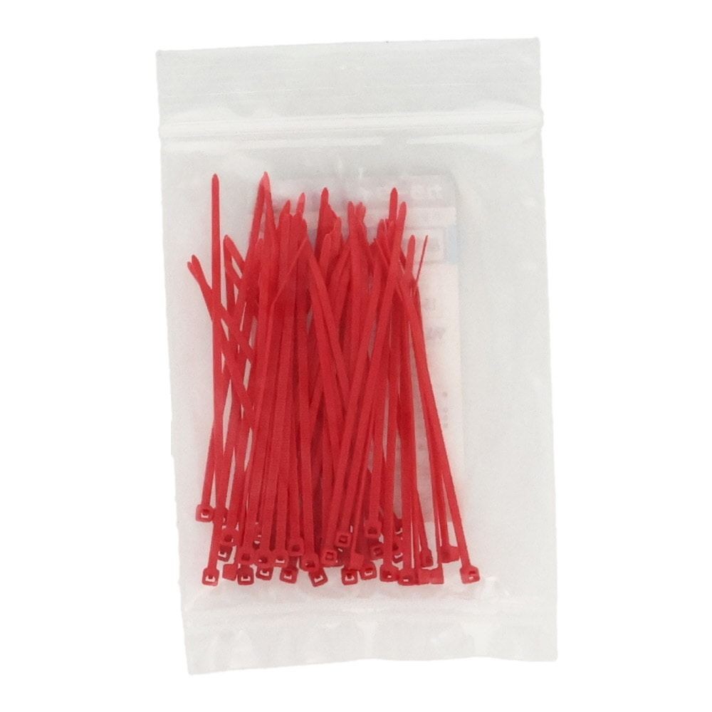 カラータイ  100mm×50P, レッド, 100mm×50P