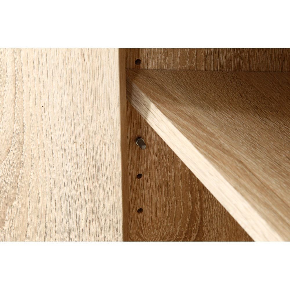 不二貿易 連結できる収納ボックス　扉付　オーク【メーカー直送・代引不可】, オーク, 幅600mm&times;奥行290mm&times;高さ646mm