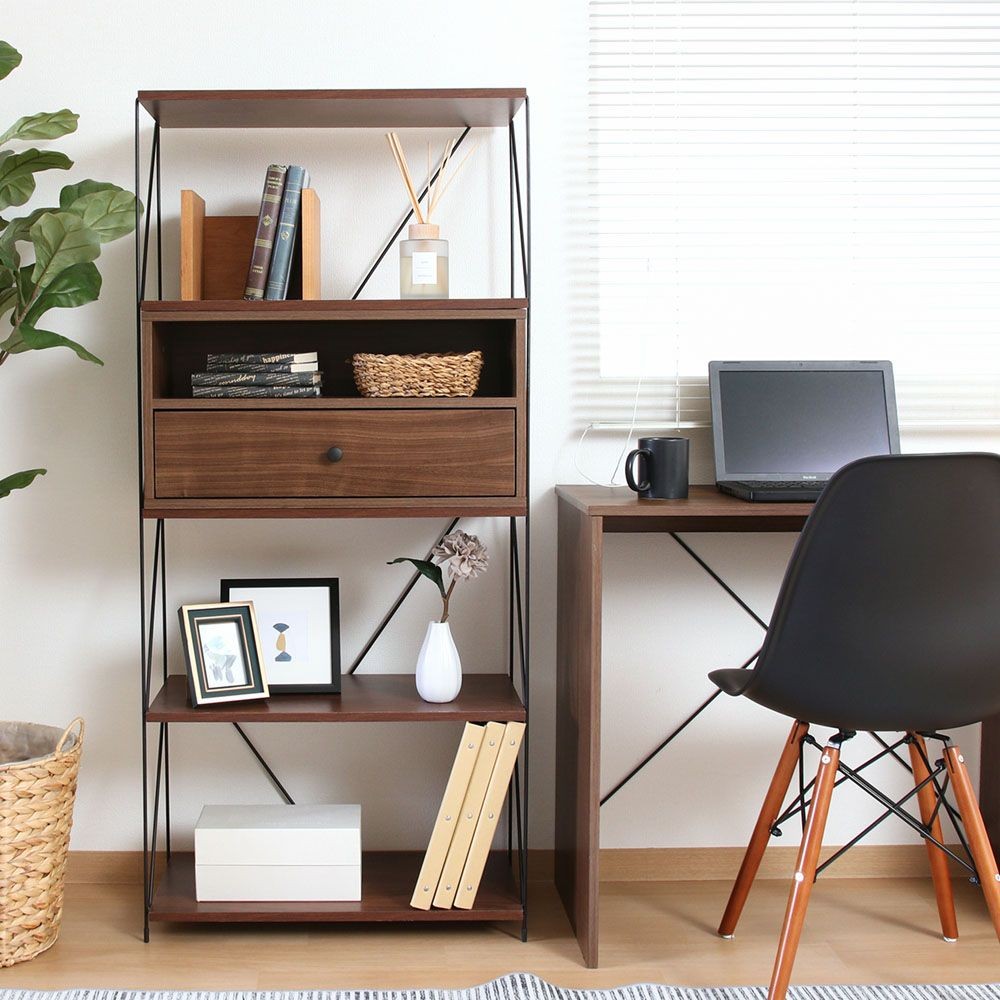 不二貿易 ＥＺＢＯ　コネクトボックス　引出１杯　ＭＢＲ【メーカー直送・代引不可】, ブラウン, 幅600mm&times;奥行320mm&times;高さ310mm