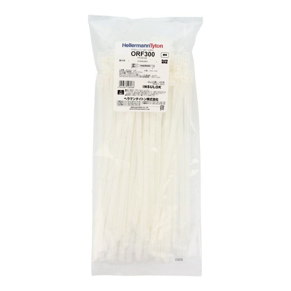 TYTON  アウトレバーリピートタイ, 乳白, 100本入