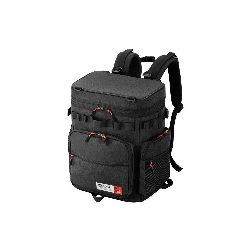 アイリスオーヤマ HUGEL エアロゲルリュック型クーラーバッグ 15L, チャコールグレー, 15L