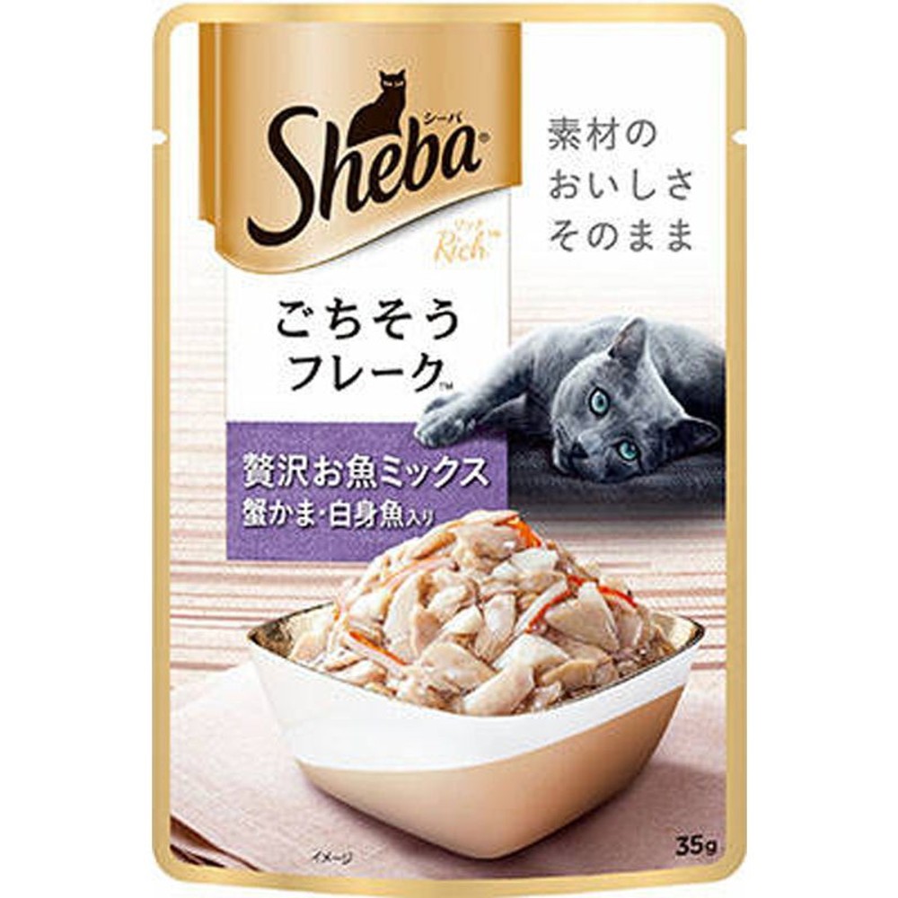 シーバリッチごちそうフレーク贅沢魚ＭＩＸ蟹かま白身35ｇ, 蟹かま白身, 35g