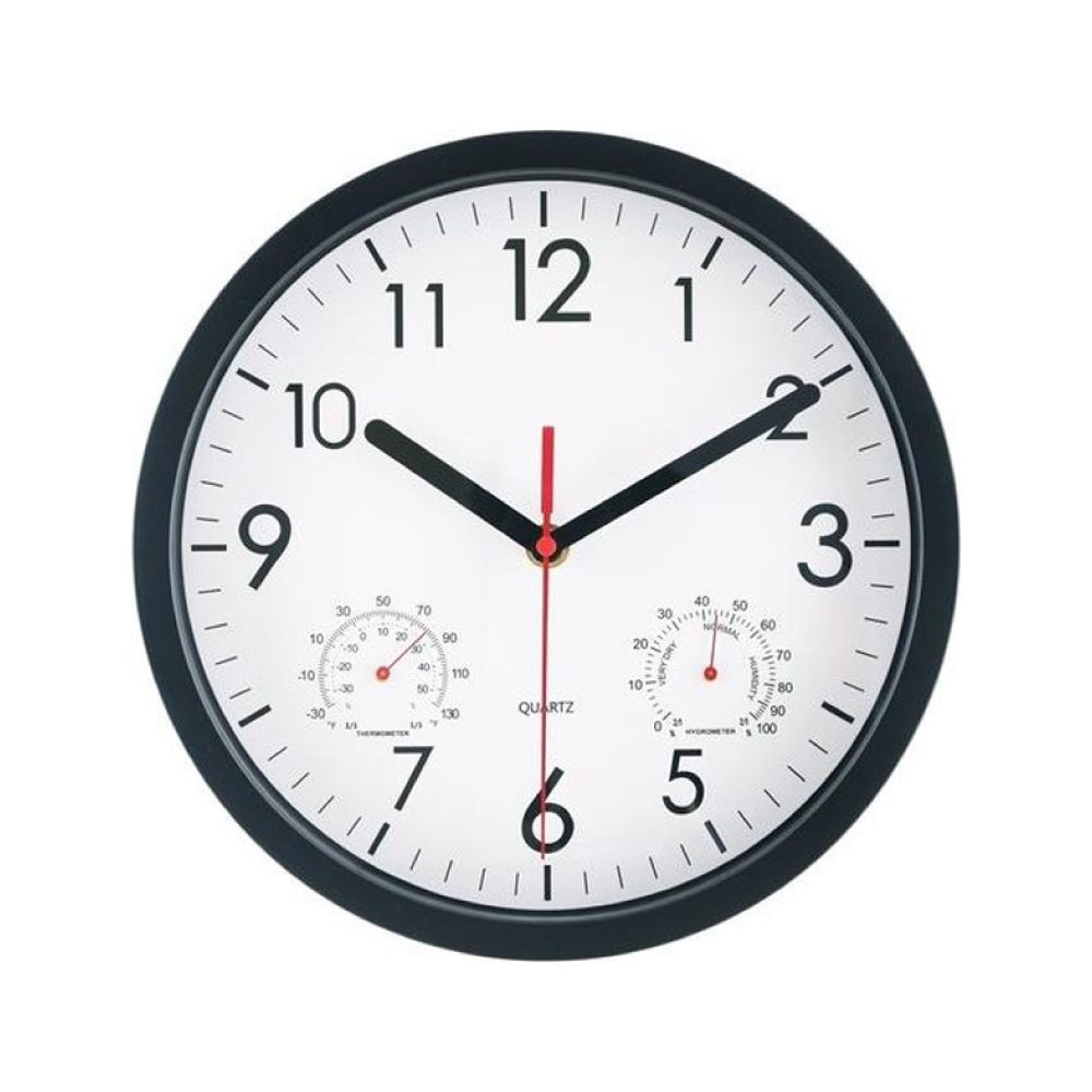 掛時計　温湿度計付　アーバン, ホワイト, 25cm