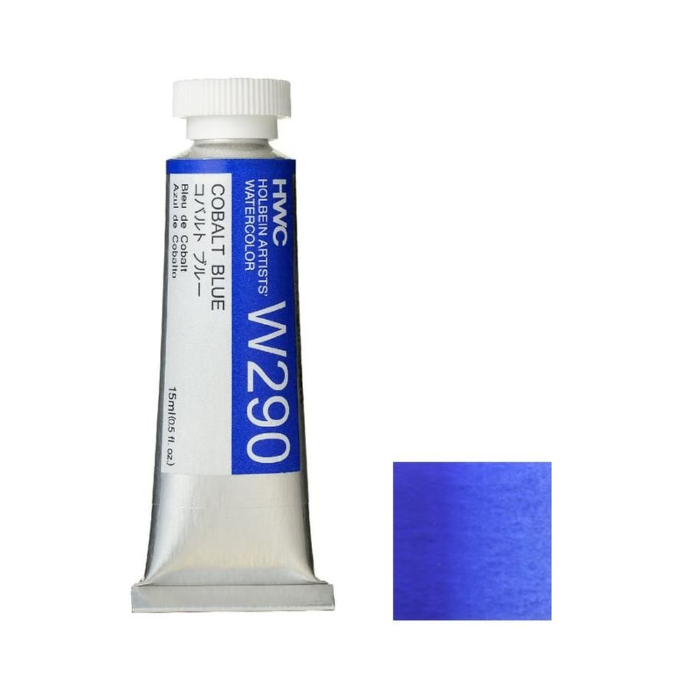 ホルベイン 透明水彩絵具 5号 (15ｍｌ) W290 コバルト ブルー, W290コバルトブルー, 5号 (15ml) 