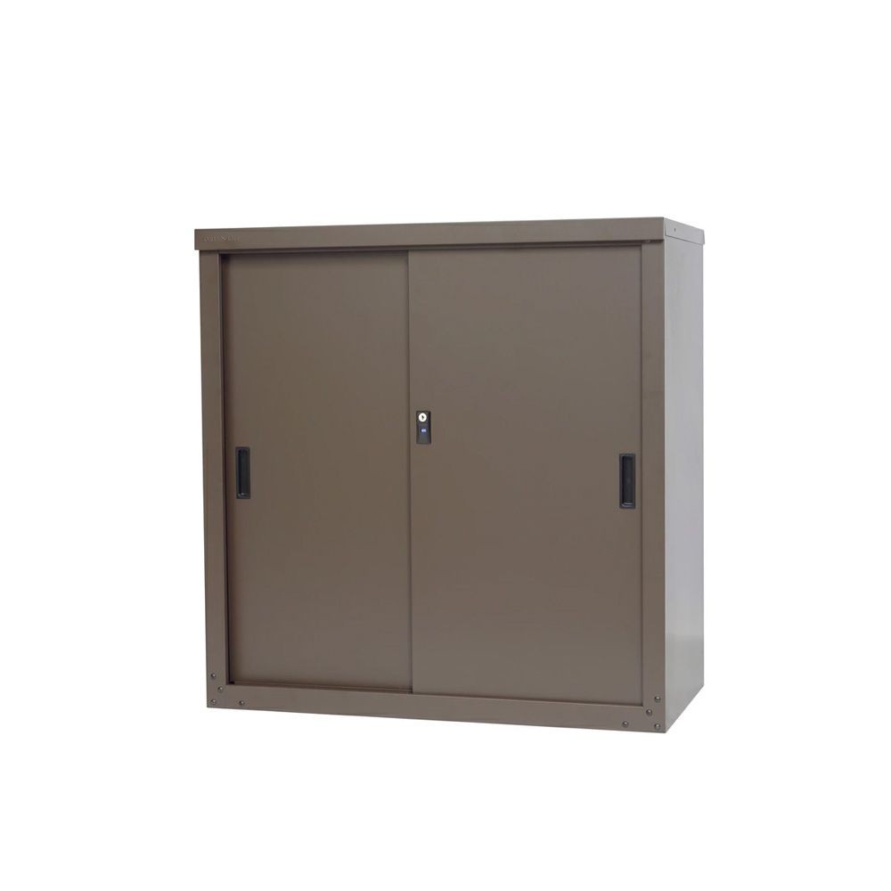 グリーンライフ 家庭用収納庫 HS-92（AMBR）, ブラウン, 幅890mm&times;奥行470mm&times;高さ920mm