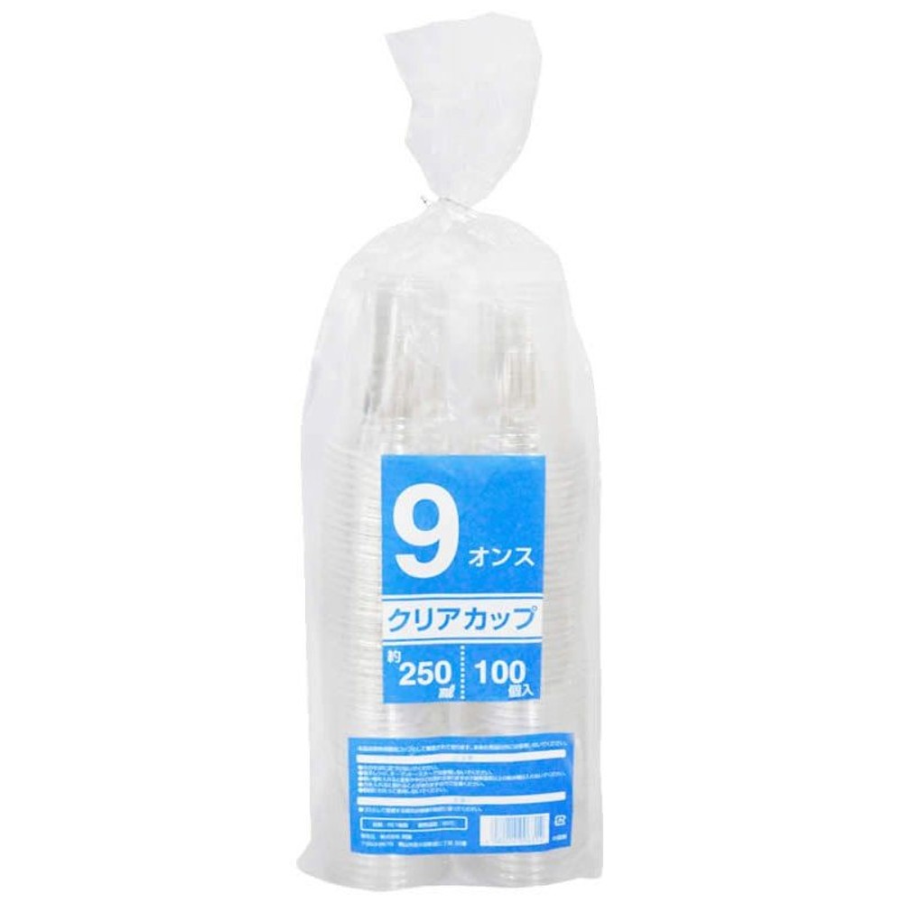 ＰＥＴカップ　250ＭＬ　100Ｐ, クリアカップ, 250ml&times;100P