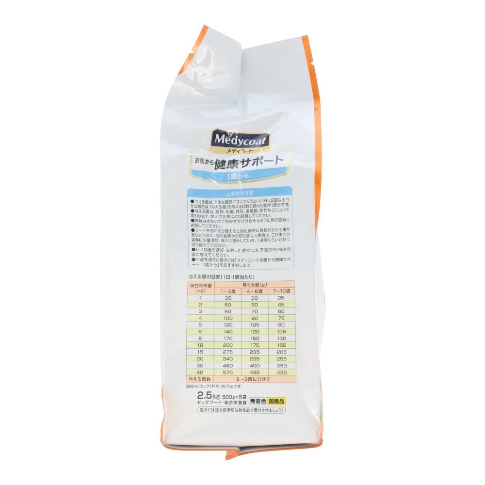 ペットライン　メディコートお腹健康１歳　２．５ｋｇ, 1歳から, 2.5kg