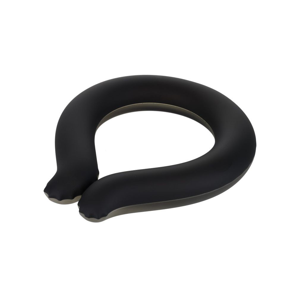 極太１８℃冷やっとリング　Ｗリング構造　ブラックＭ, ブラック, Mサイズ