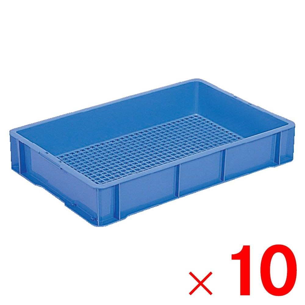 サンコー サンテナー B#30-6 M 網目 ブルー 103004-00 &times;10個セット【メーカー直送・代引不可】【法人限定】
