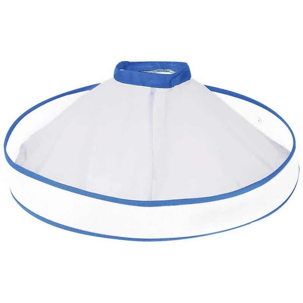 散髪用キャッチャーケープ　ＣＡＰＥ60, ホワイト＆ライトブルー, 約27cm〜45cm