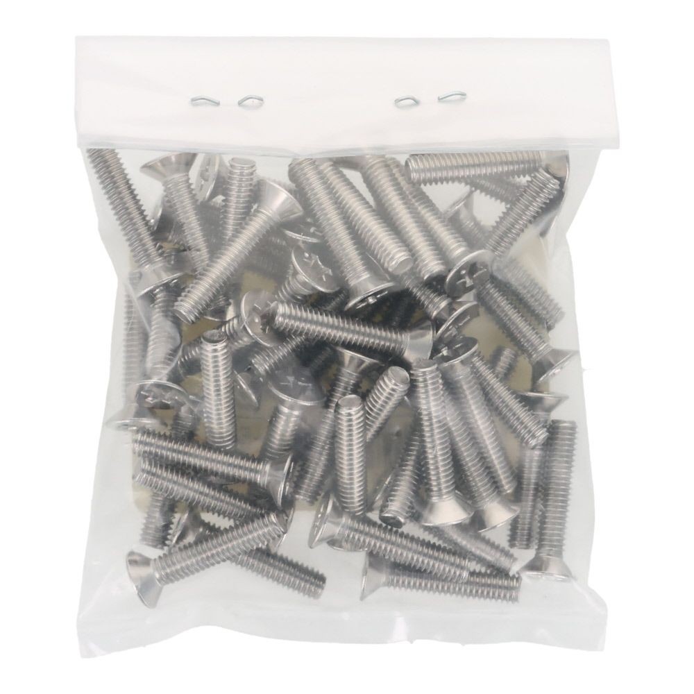 ＯＨＳＡＴＯ　ステンレス　小ねじ　皿　Ｍ４&times;２０　５０入, ステンレス, 50個入り