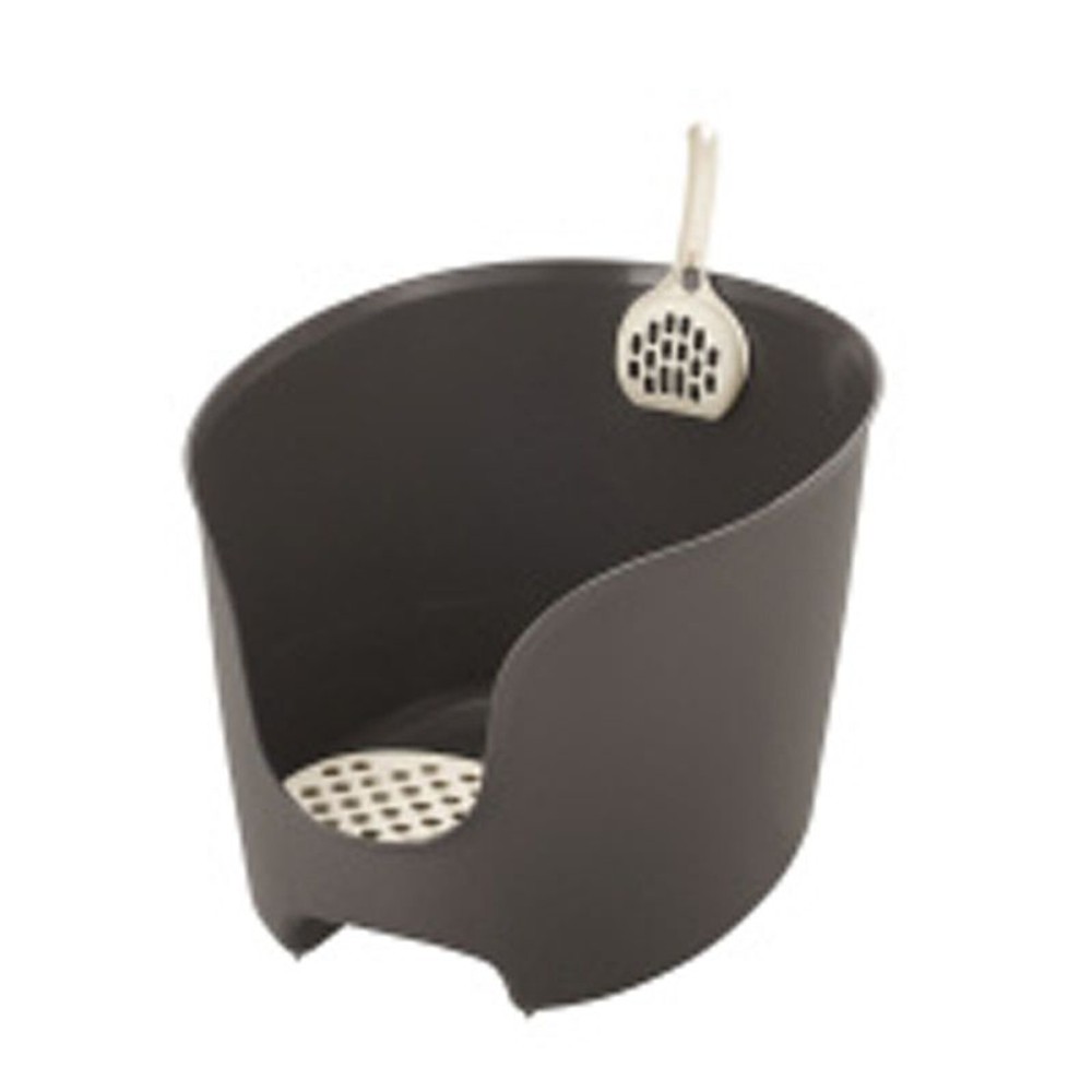 リッチェル　ラプレ　壁高ネコトイレ　ダークグレー, その他カラー１, その他サイズ１