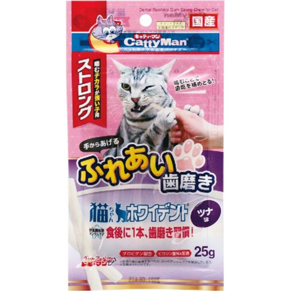 ドギーマン　猫ちゃんホワイデントストロングツナ味　25ｇ, ストロングツナ味, 25g