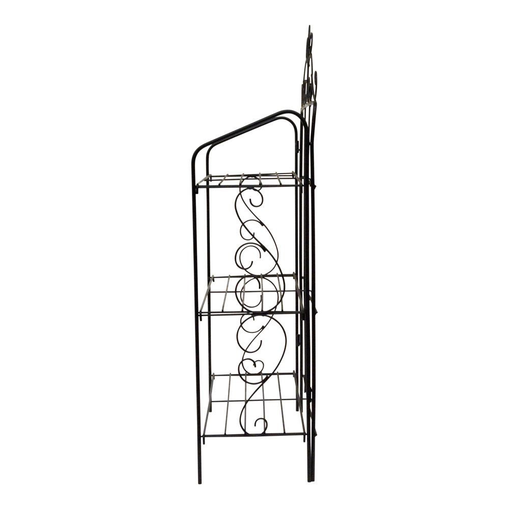 ガーデンラック3段, ブラック（スリム）, スリム