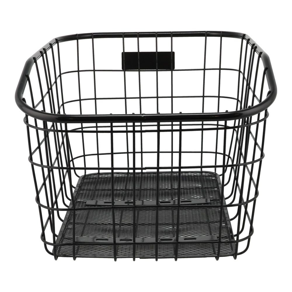 ●頑丈ワイヤーリアバスケットＬ　ブラック, ブラック, L