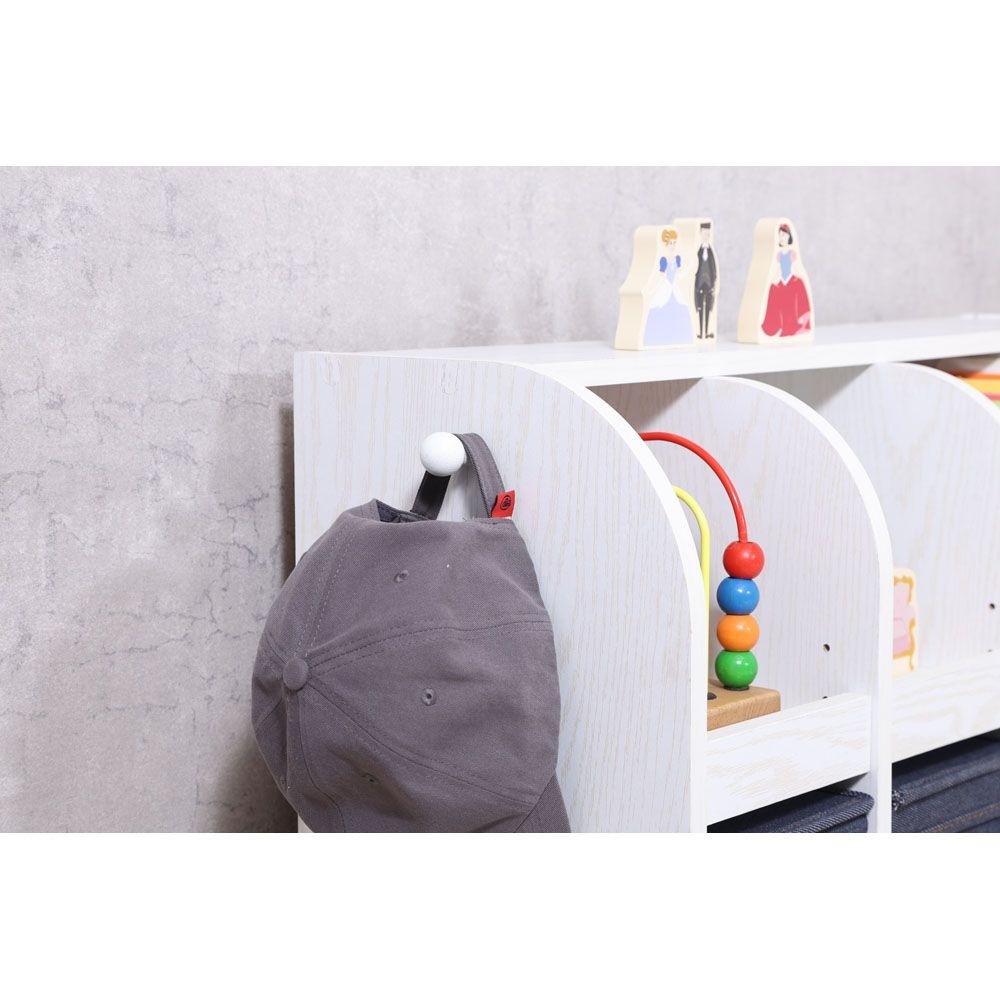 不二貿易 キッズブックラック　オークＷＨ【メーカー直送・代引不可】, ホワイト, 幅865mm&times;奥行298mm&times;高さ600mm