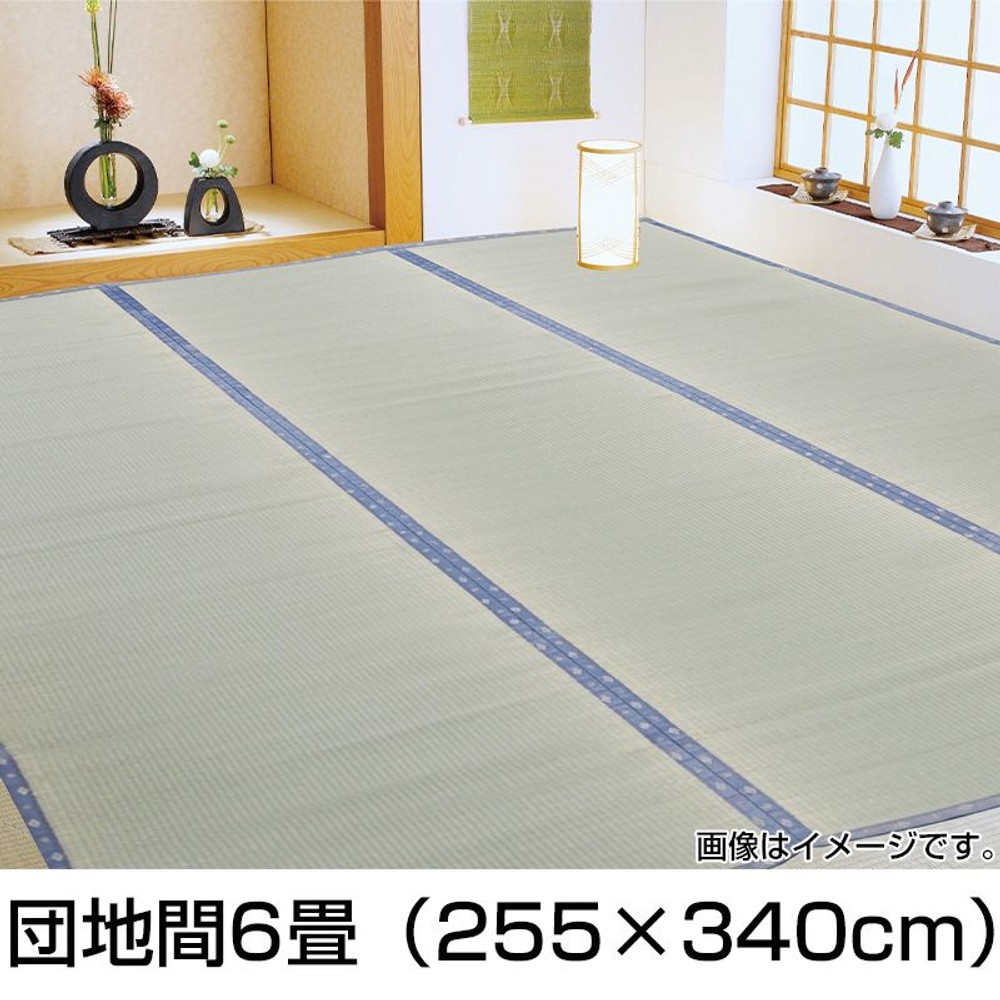 国産い草  雲竜 上敷き カーペット【メーカー直送・代引不可】, グリーン（江戸1）, 江戸間1畳