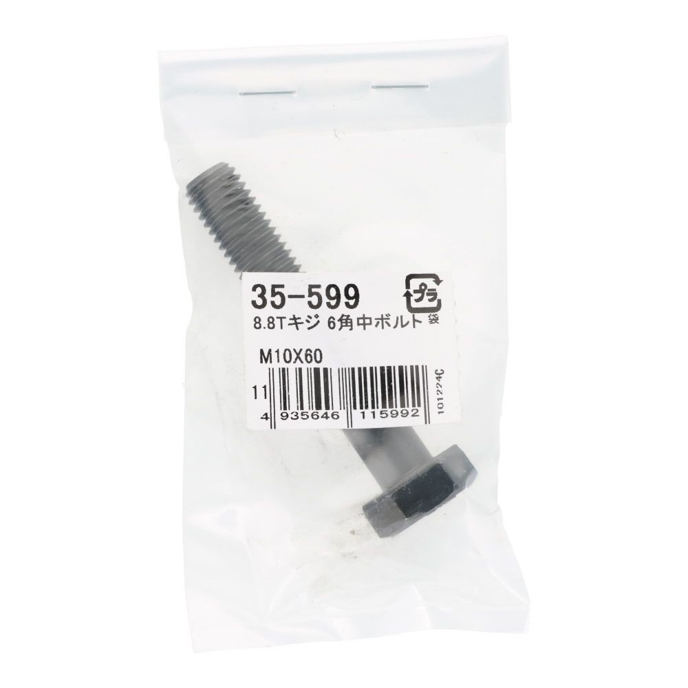 ８．８Ｔ生地　六角中ボルト　Ｍ１０&times;６０, ボルト, M10&times;60
