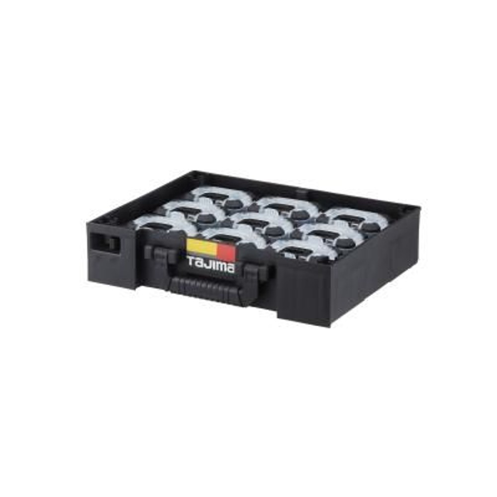TAJIMA（タジマ） セフパーツケースSサイズ9個セットトレイ付　TB-PCS9, ブラック, Sサイズ9個