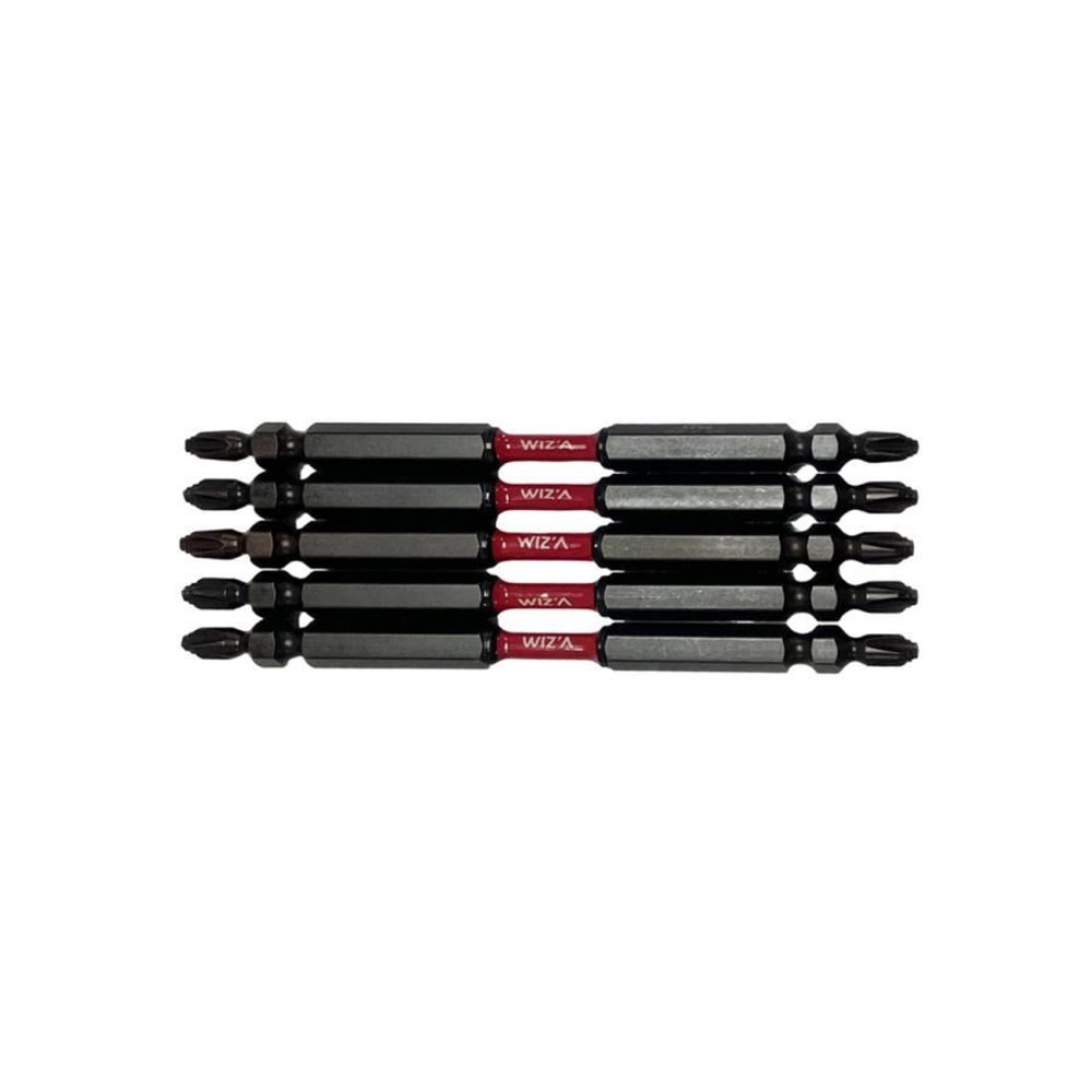 WIZ'A ウィザ ギザスボスリムトーションビット +2&times;&phi;3.8&times;110mm 5本入 WZDT5P2110, 両頭トーションビット, 5本入り