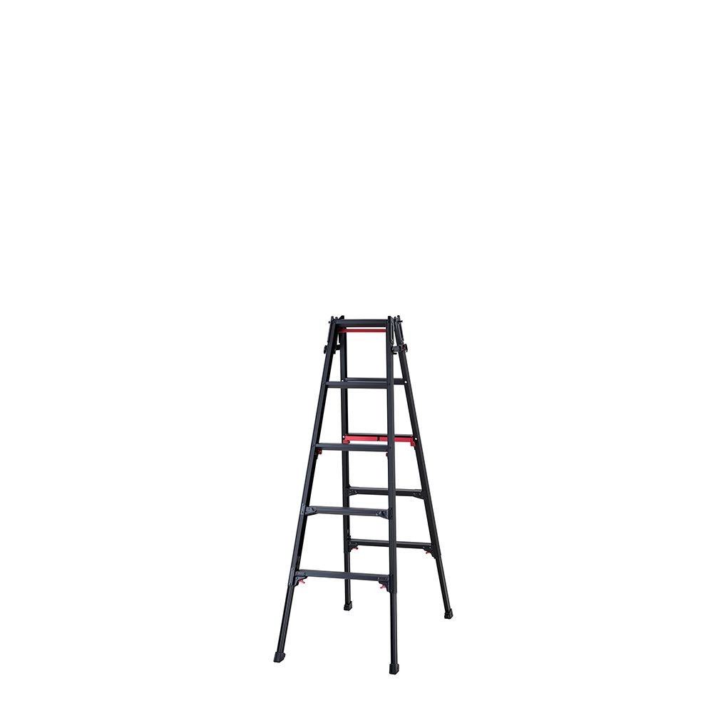 長谷川工業 はしご兼用伸縮脚立上部操作タイプ シャガマンブラック ＲＹＲＢー１５, ブラック, RYRB-15