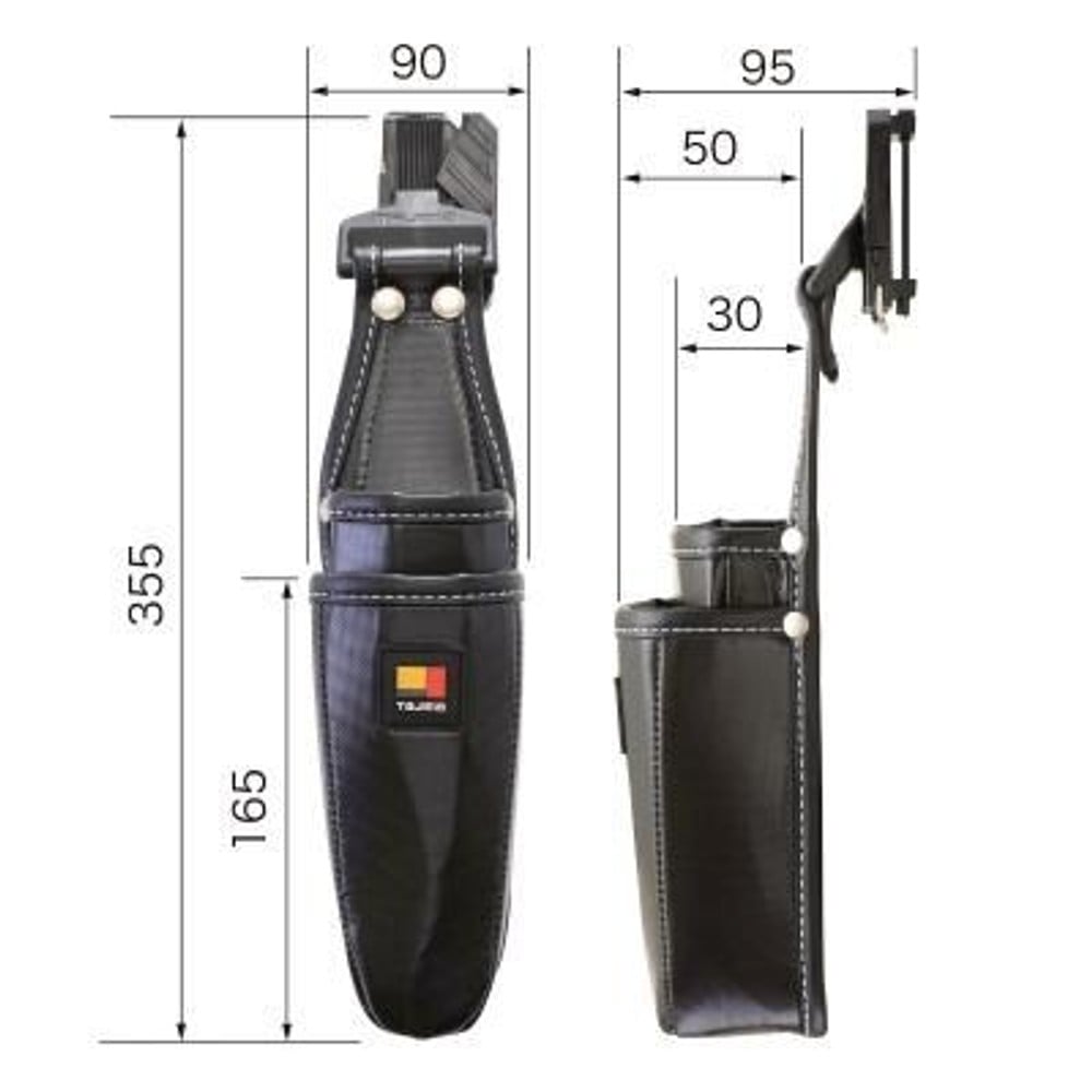 TAJIMA　セフ工具差し ナイロン 圧着ペンチ用　SFKSN-P2CR, ブラック, 圧着ペンチ用