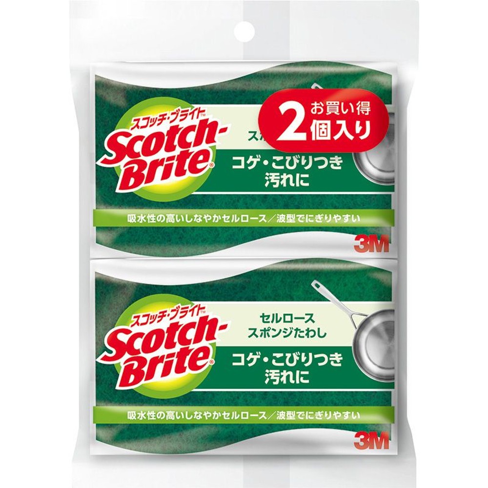 3Ｍ　抗菌セルローズスポンジ　2Ｐ, その他カラー１, その他サイズ１