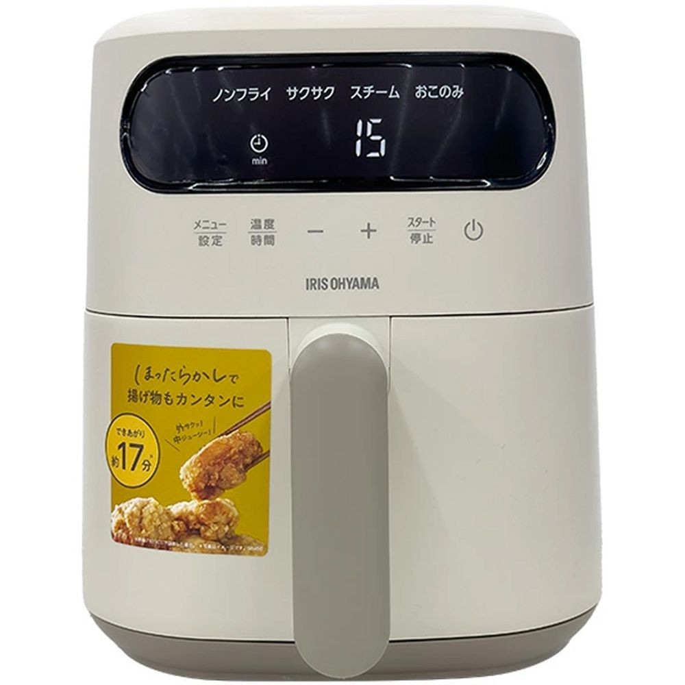 アイリスオーヤマ 過熱水蒸気エアフライヤー FV-M30A-C, アイボリー, 幅236mm&times;奥行295mm&times;高さ270mm