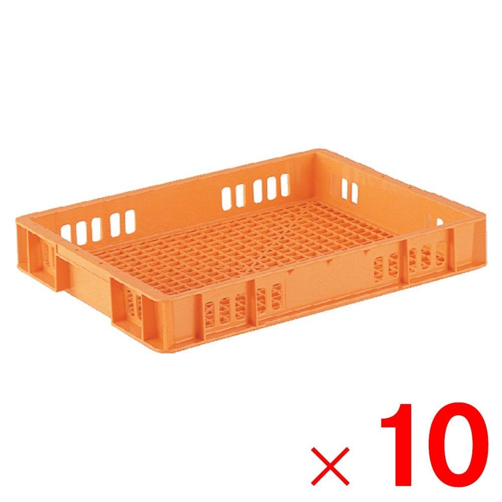 サンコー サンテナー B#10 オレンジ 101003-00 ×10個セット【メーカー直送・代引不可】【法人限定】, オレンジ, 10P