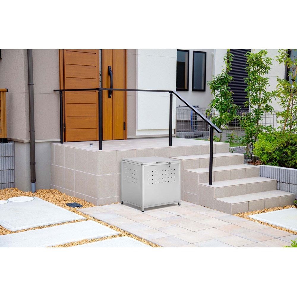 ステンレスごみ保管庫  組立式【メーカー直送・代引不可】, ステン（60）, 60cm幅