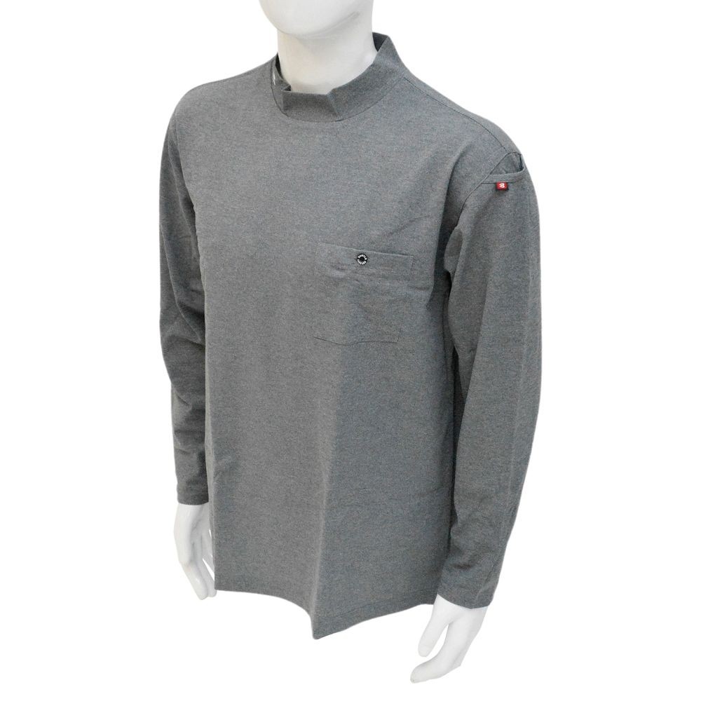 655 モックネックロングＴシャツ, カモフラブラック, Mサイズ
