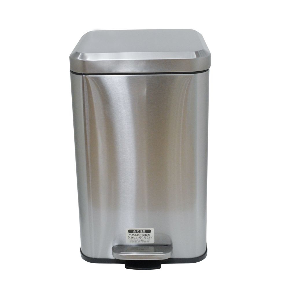 ウィザ WIZ'A ステンレスペダルペール　スクエア型, シルバー, 6.0L