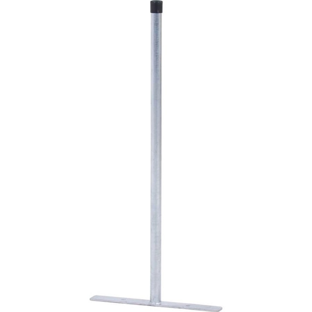 フェンス用支柱　プレート型90【メーカー直送・代引不可】, スチール, 高さ900mm