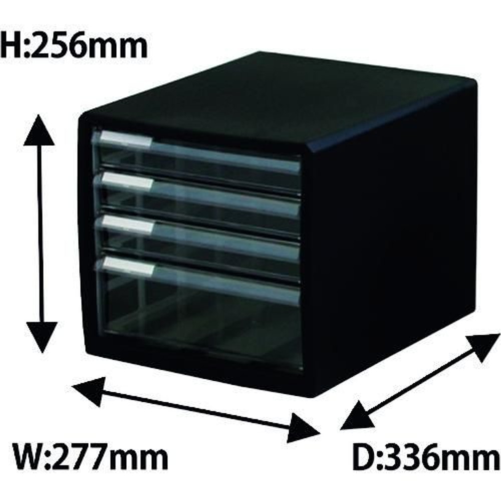 JEJアステージ  レターケース Ｆ4, ブラック, 浅型3段深型1段