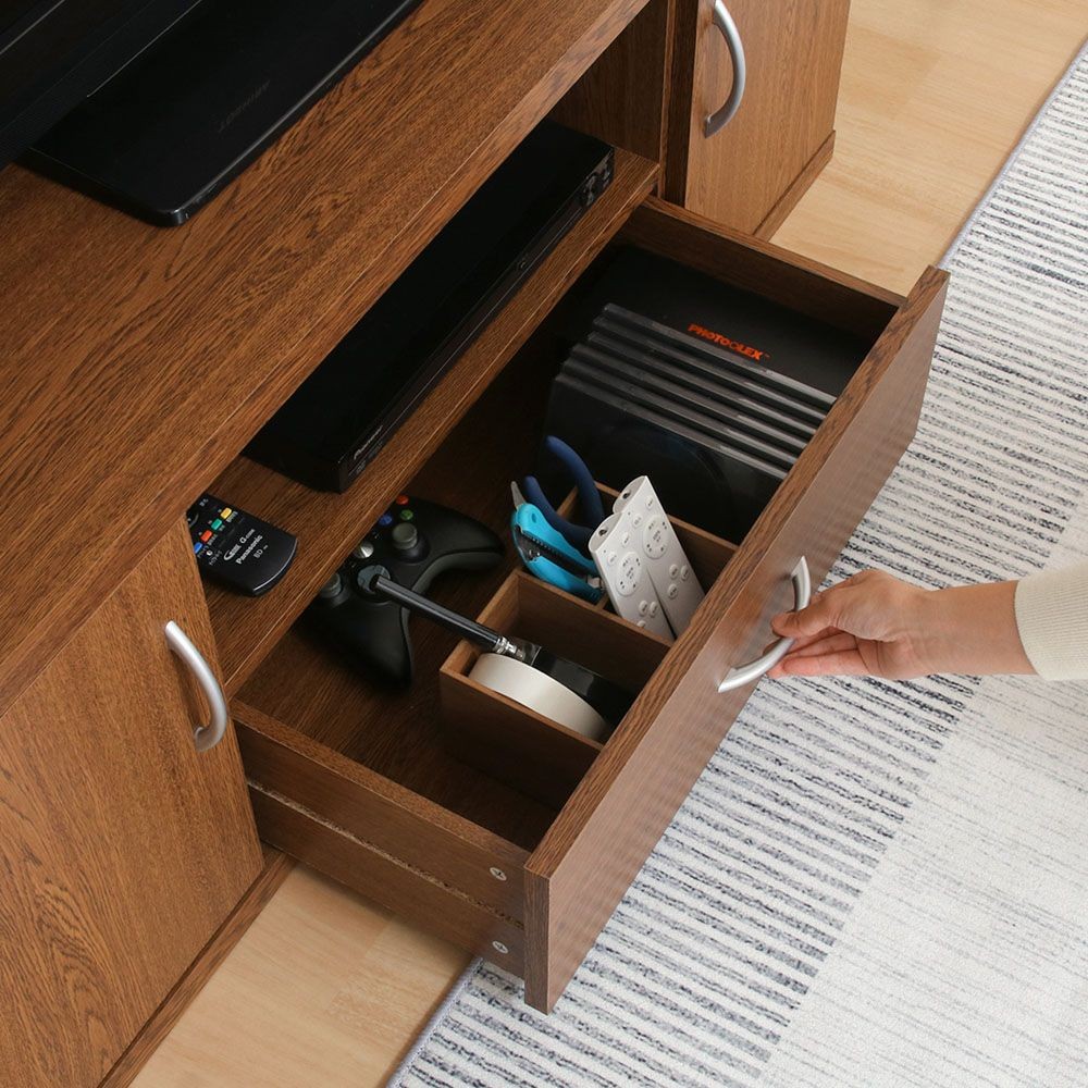 不二貿易 ラルゴ　ワイドローボードオークＢＲ【メーカー直送・代引不可】, ブラウン, 幅1180mm&times;奥行415mm&times;高さ450mm