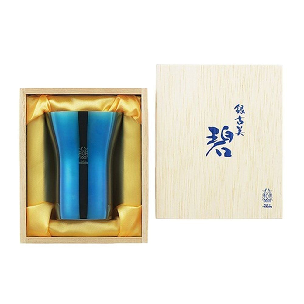 タマハシ　碧 銀古美（ぎんふるみ）18-8ステンレスタンブラー　小, 碧, 300ml