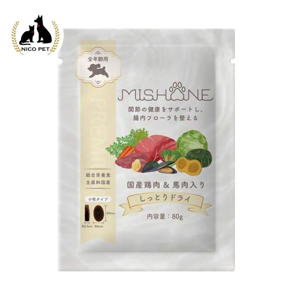 ミシュワン セミモイストフード 国産鶏肉＆馬肉 80g, 鶏肉＆馬肉, 80g