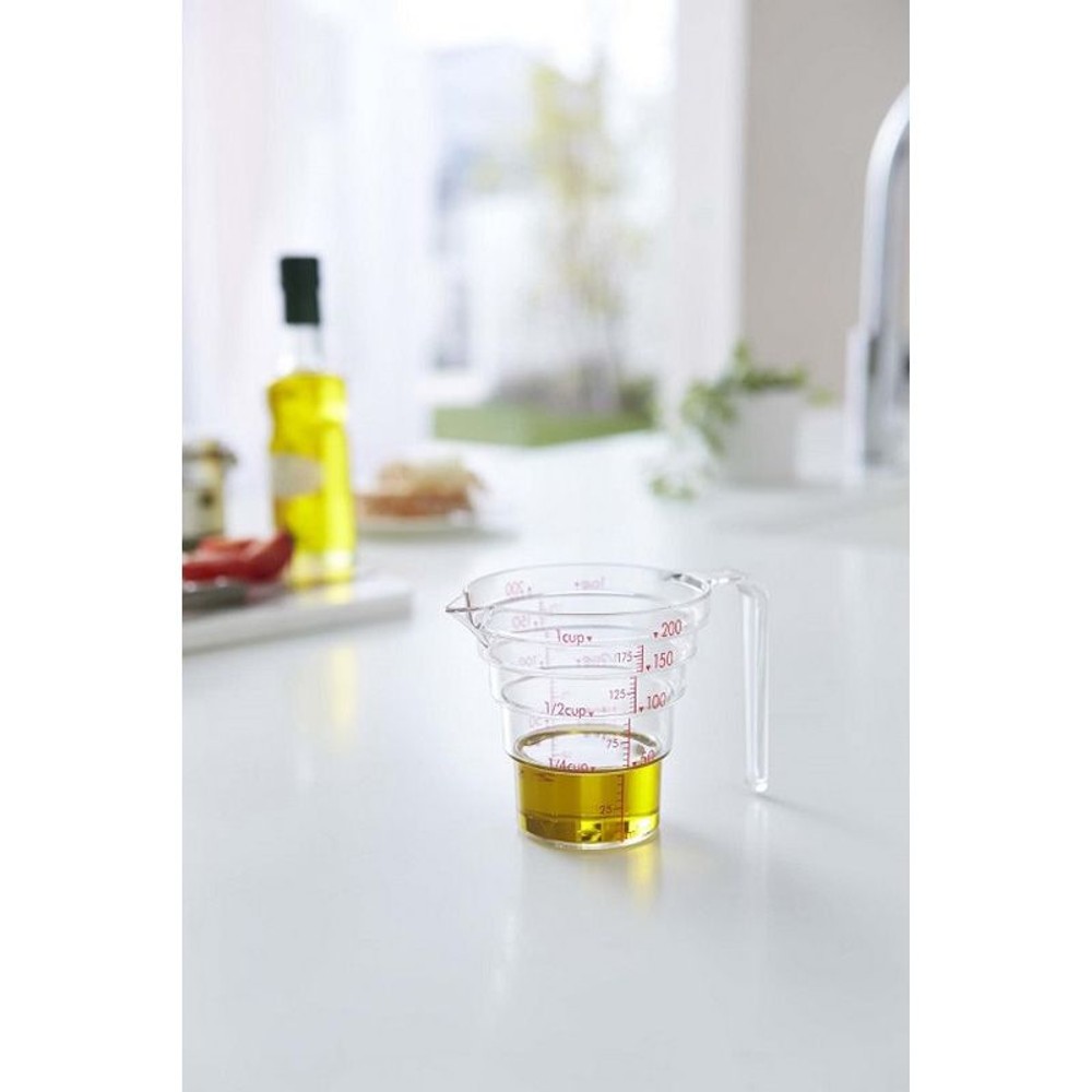 段々計量カップ　200ＭＬ　クリア, その他カラー１, 200ml