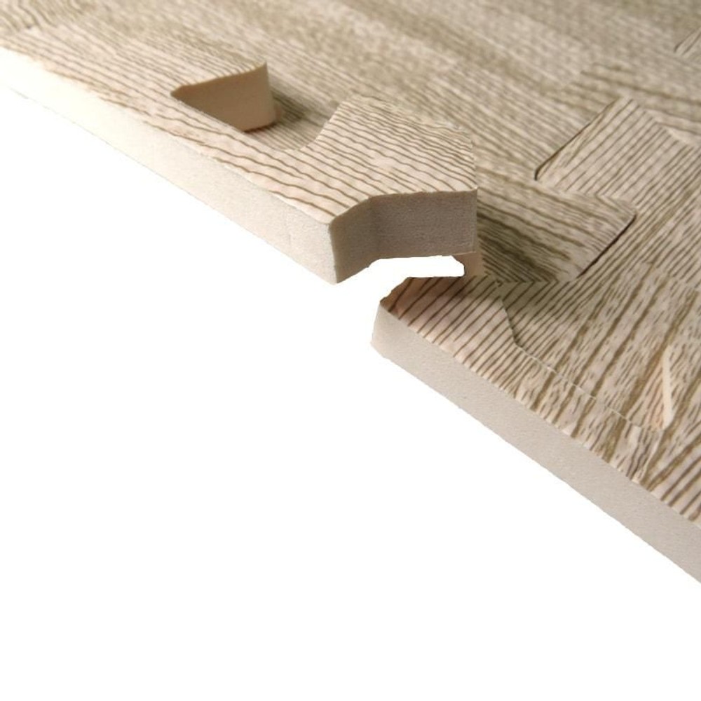 つなげるソフトマット　9枚組　木目柄, ナチュラル, 9枚組