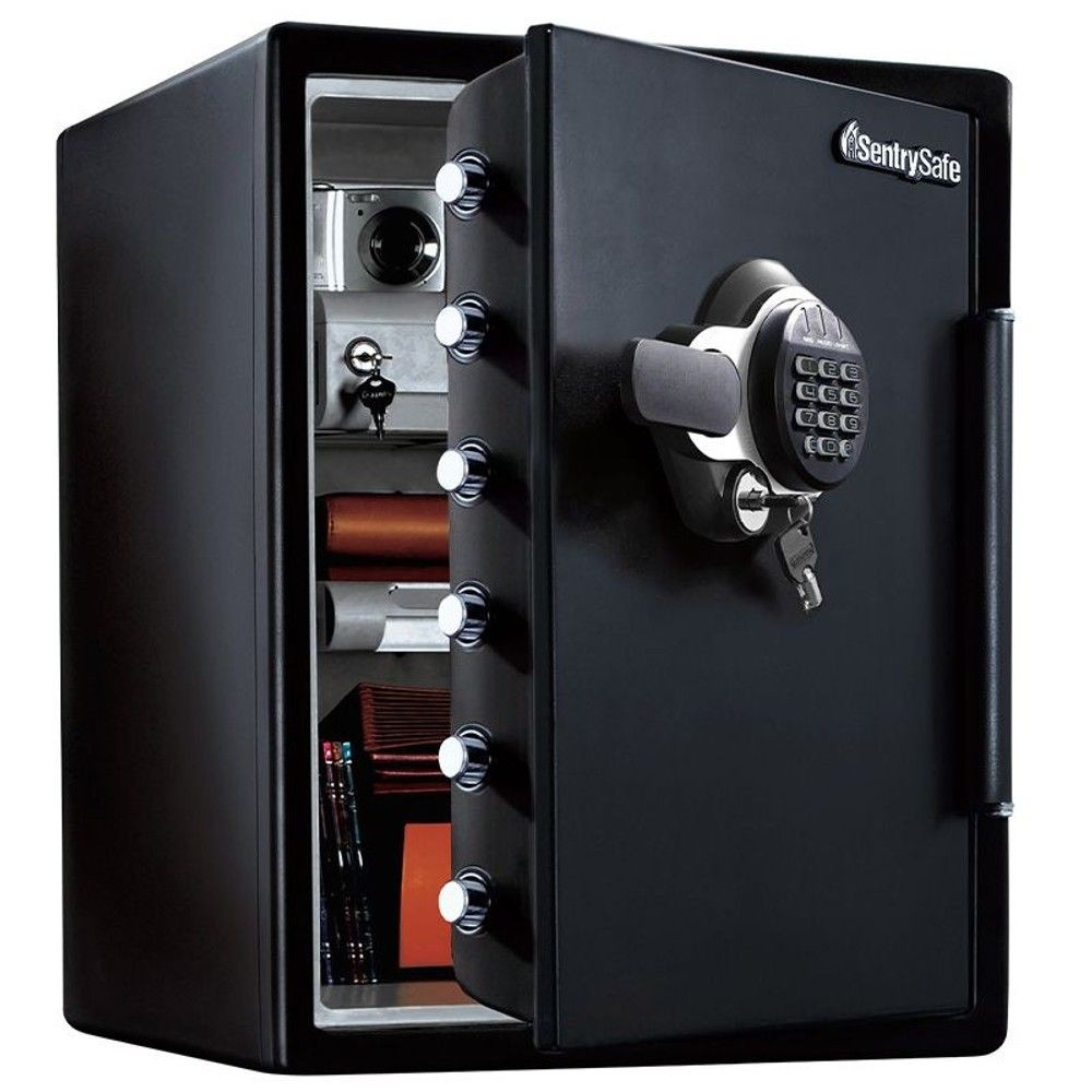【開梱・設置費込】セントリー耐火・耐水金庫  JFW205GGL テンキー式 1時間耐火 56.6L【メーカー直送・代引不可】, ブラック, 56.6L