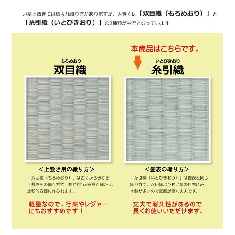 純国産 い草 上敷き カーペット 糸引織 『湯沢』 六一間 【メーカ直送・代引不可】, い草, 六一間2畳(約185&times;185cm）