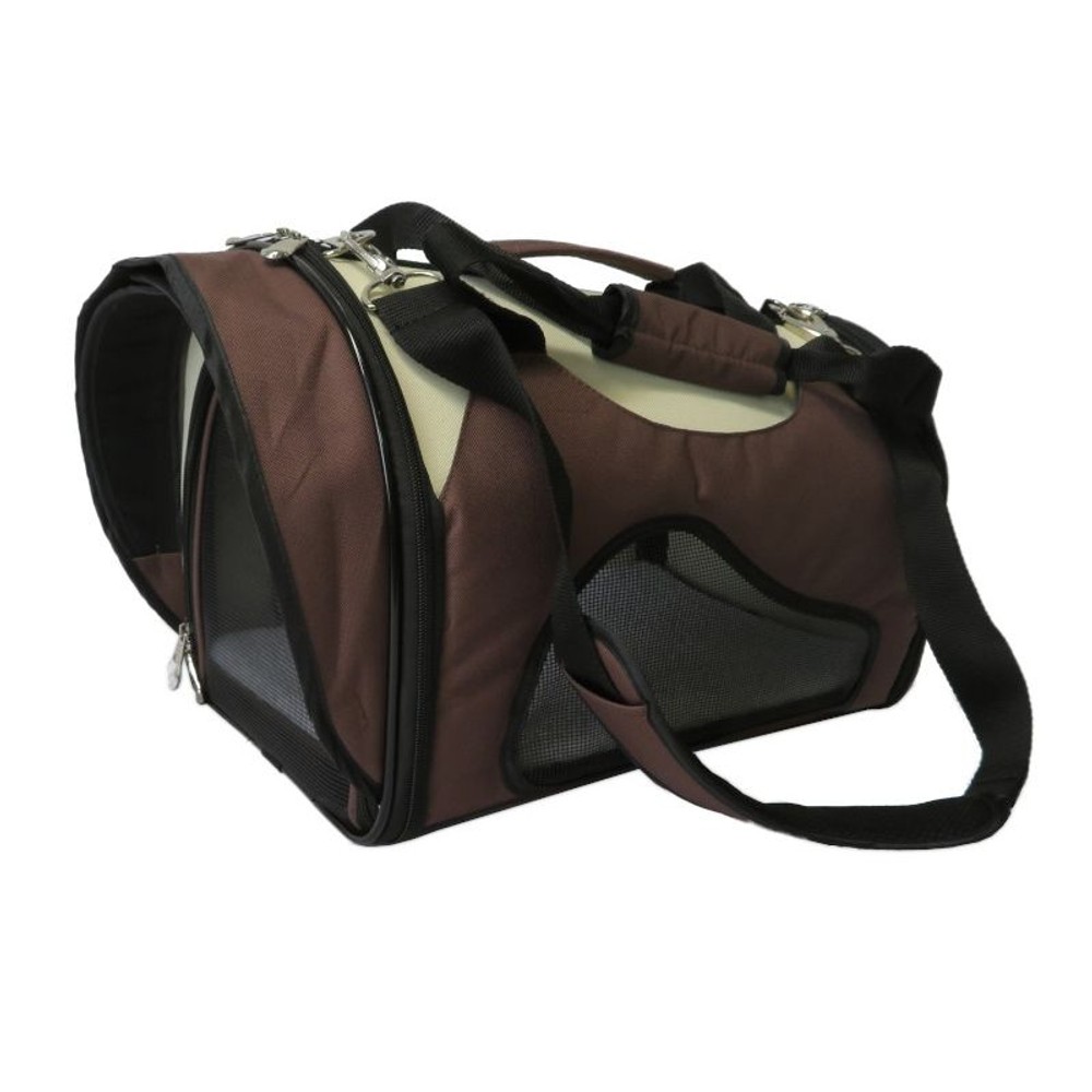ビバホーム 折りたたみ式ペット用キャリーバッグ　BR, ブラウン（S）, Sサイズ