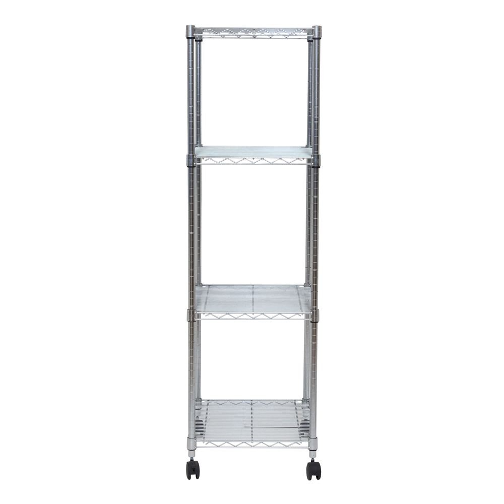 スチールラック 幅60cm 4段 ルミナスホームラック NLH6015-4, シルバー, 4段