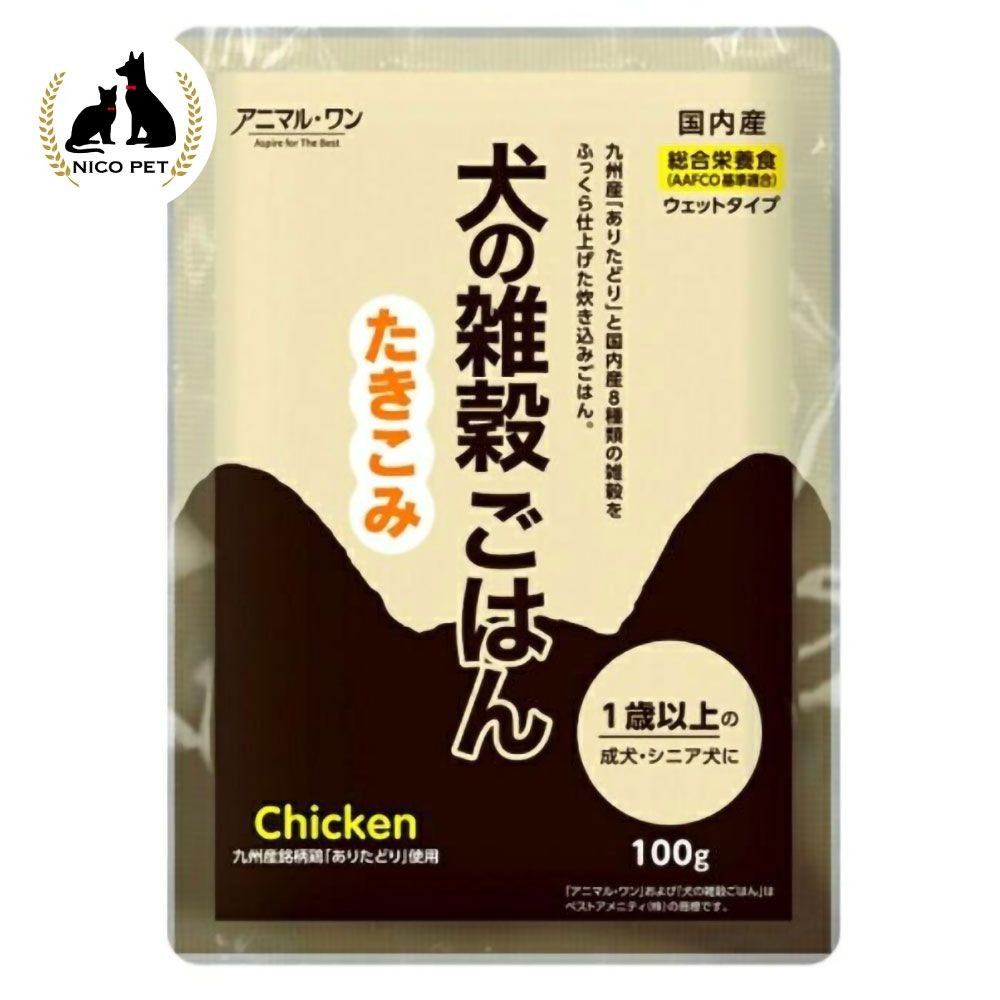 犬の雑穀ごはん ウェット たきこみ（チキン） 100g, たきこみ（チキン）, 100g