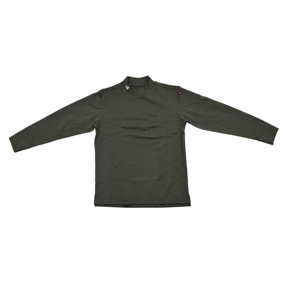 655 モックネックロングＴシャツ, カモフラブラック, Mサイズ