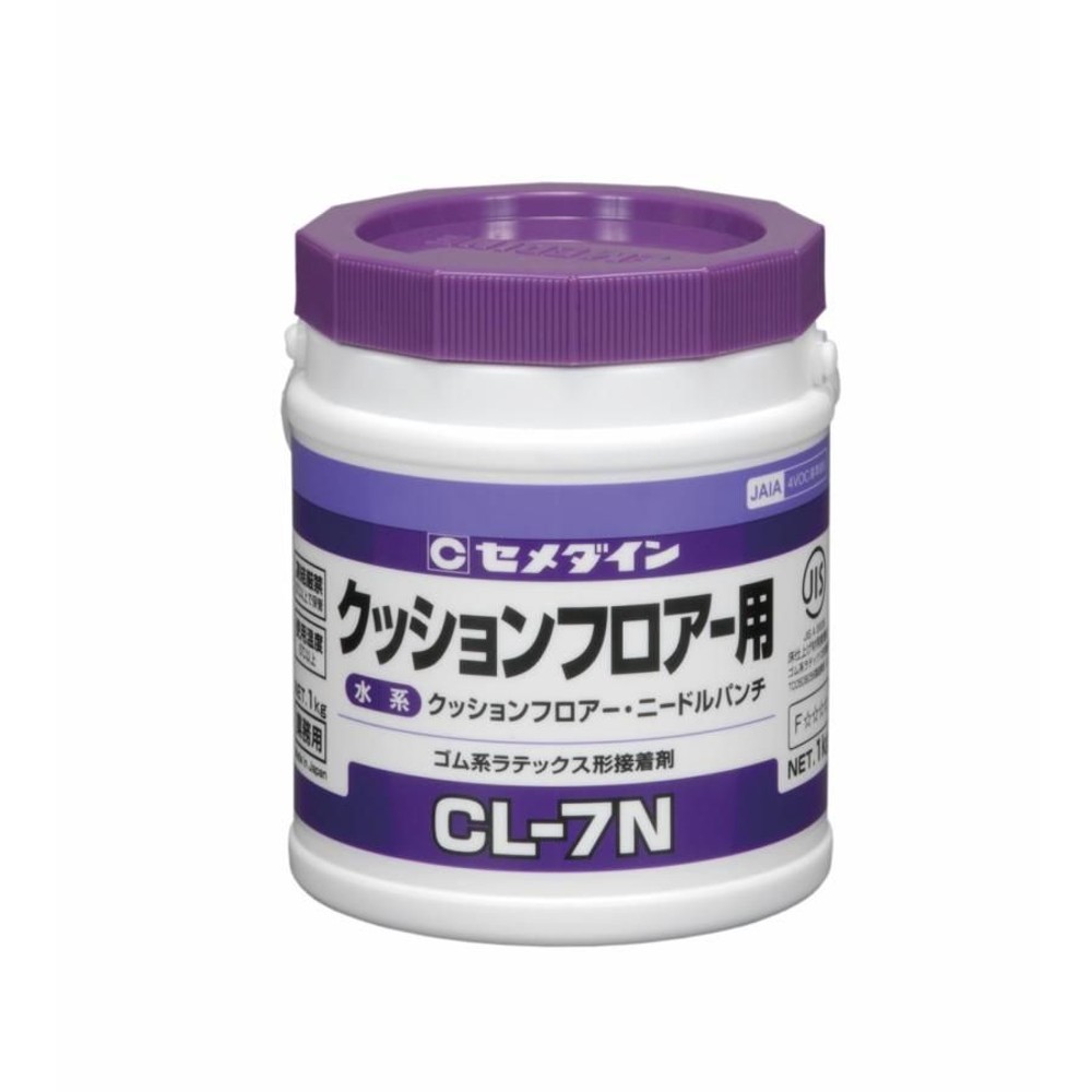 セメダイン クッションフロアー用 ゴム系ラテックス形接着剤 CL-7N 1kg, 乳白色, 1.0kg