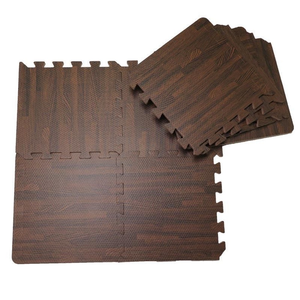 つなげるソフトマット　9枚組　木目柄, ナチュラル, 9枚組