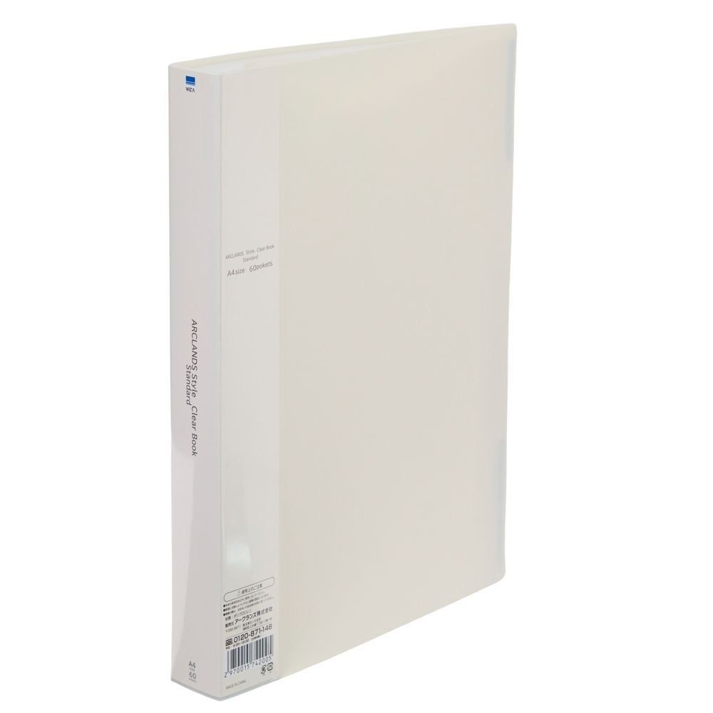 クリアブックスタンダードＡ4 60ポケット, ブラック, 60ポケット