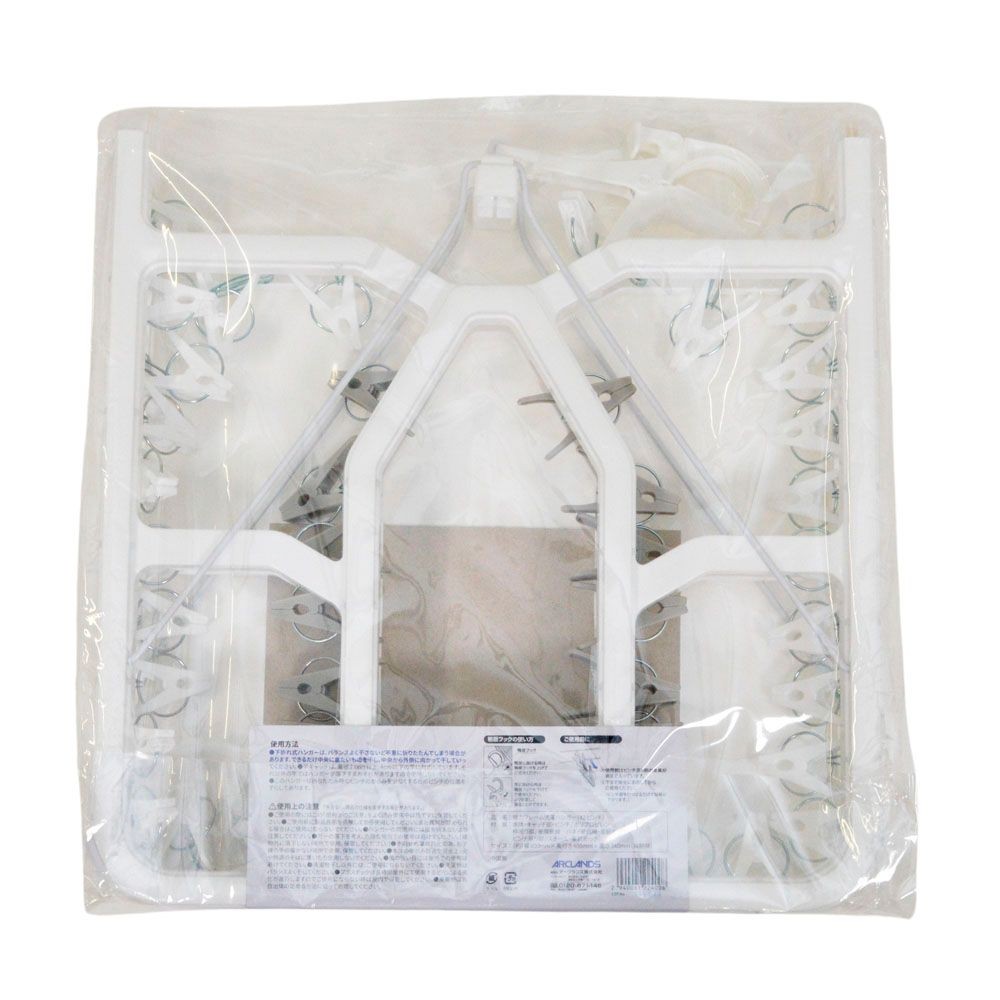 WIZ'A ウィザ 強力フレーム洗濯ハンガー４２ピンチ, ホワイト, 42P