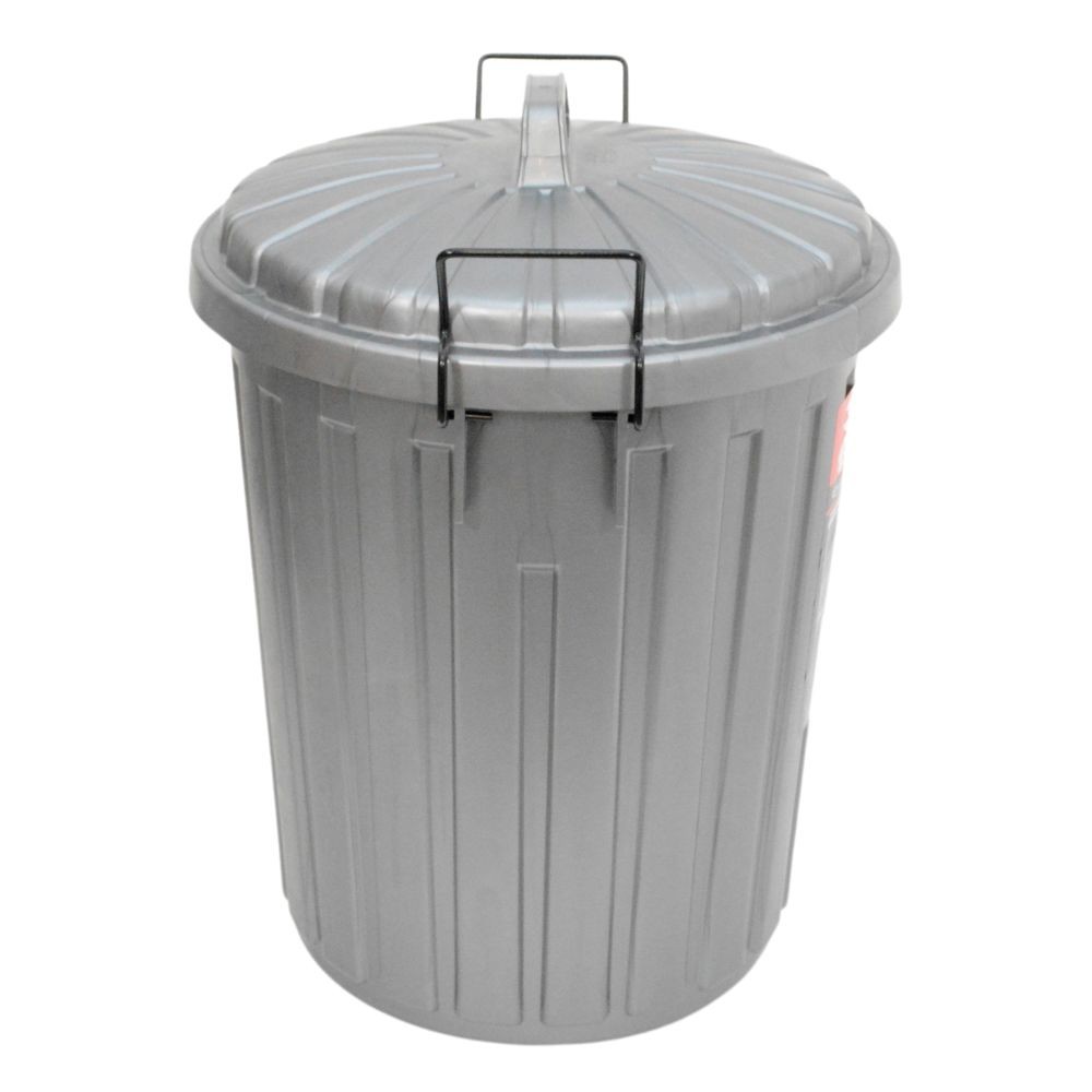 岩崎スーパー缶45Ｌ　丸　Ｌ―112ＣＧＭ, グレー, 45L